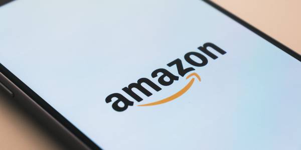 amazon logo on smartphone screen