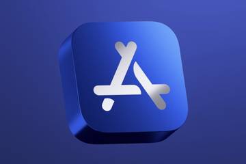 App Store icon on a blue background