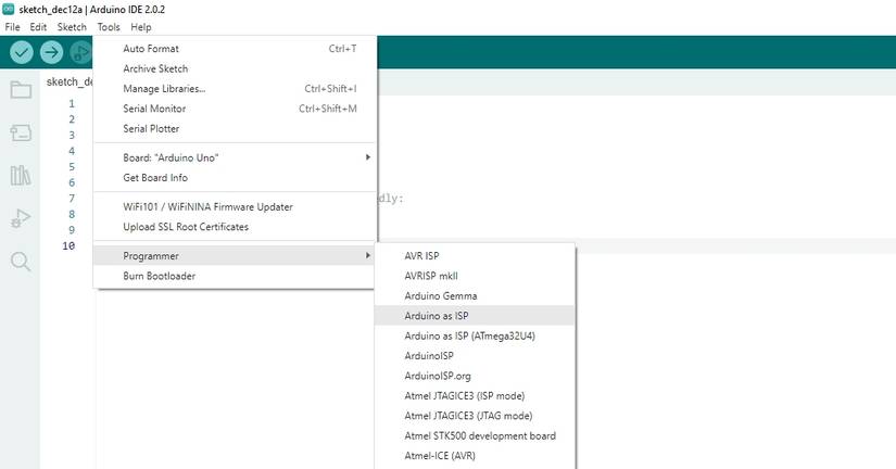 Arduino Tool Programmeur How to Install an Arduino Bootloader