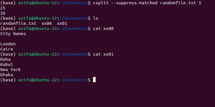 How to Use the csplit Command to Split Files on Linux
