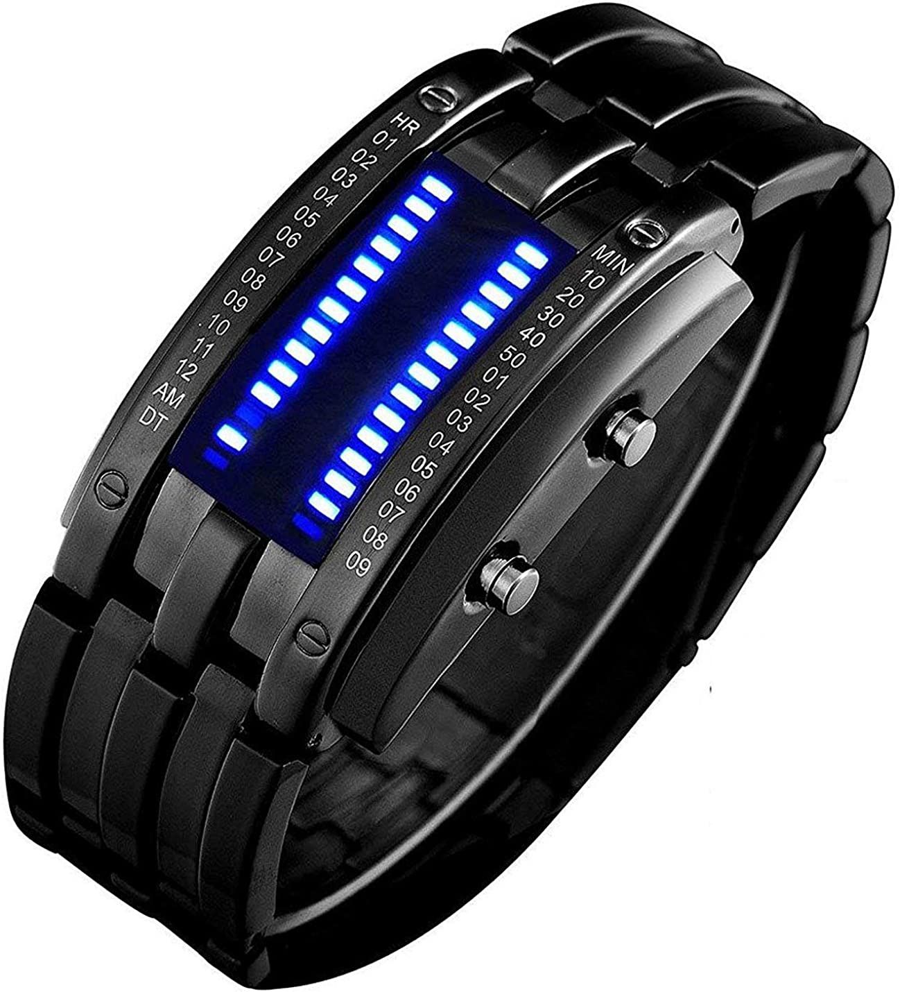 Binary Matrix Blue LED Digital Watch