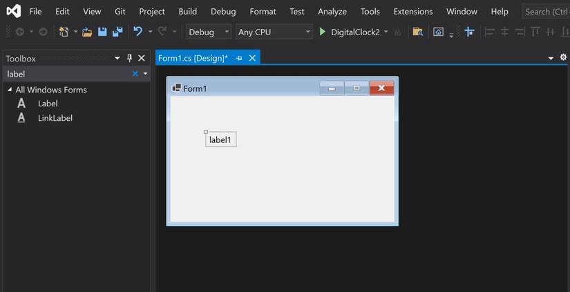 Winforms: Create a Digital Clock That Updates Every Second