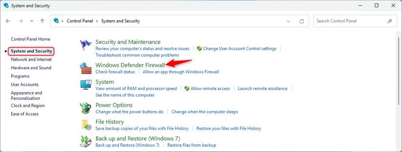 How to Turn Off or Disable the Microsoft Defender Firewall in Windows 11
