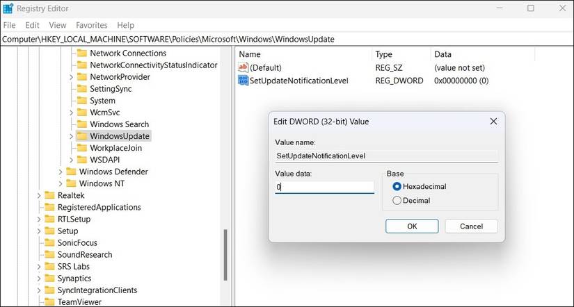 Updatedata Notification How to Disable Update Notifications on Windows