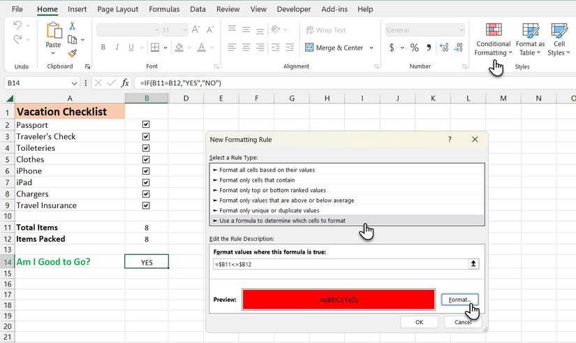 How to Create a Checklist in Microsoft Excel