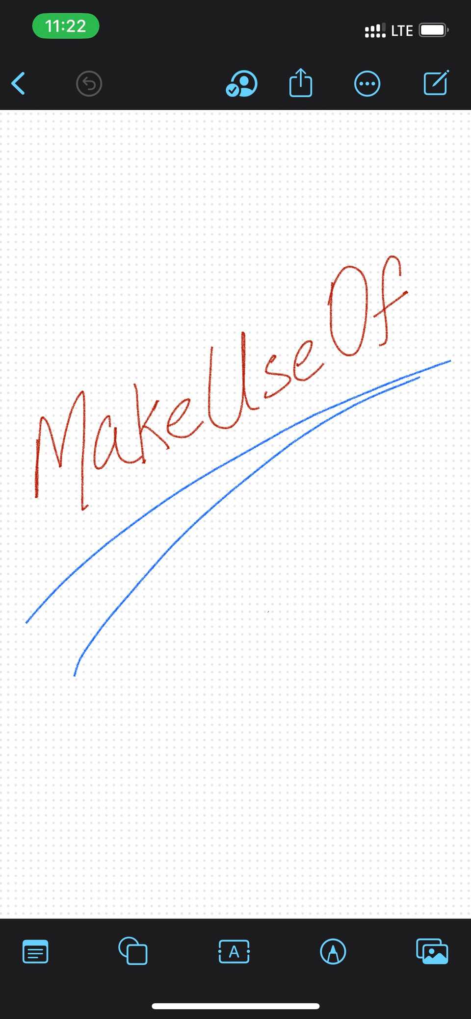 چیزی را روی تخته جدید Freeform بکشید تا ذخیره شود