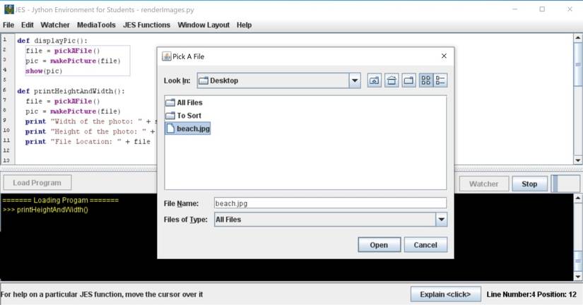 Jess Sample Loading Image How to Render Images Using JES