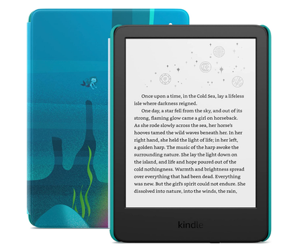 A full shot of a Kindle for Kids (2022) eReader