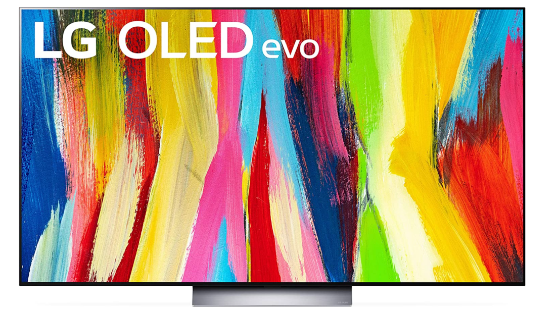 عکس تمام جلویی از تلویزیون LG C2 OLED evo 4K UHD