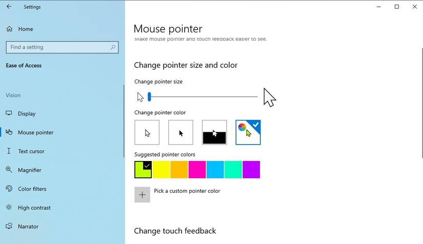 mouse pointer color 
