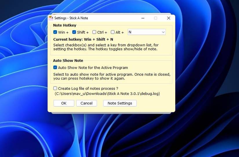 How to Stick Notes to App Windows in Windows 11/10