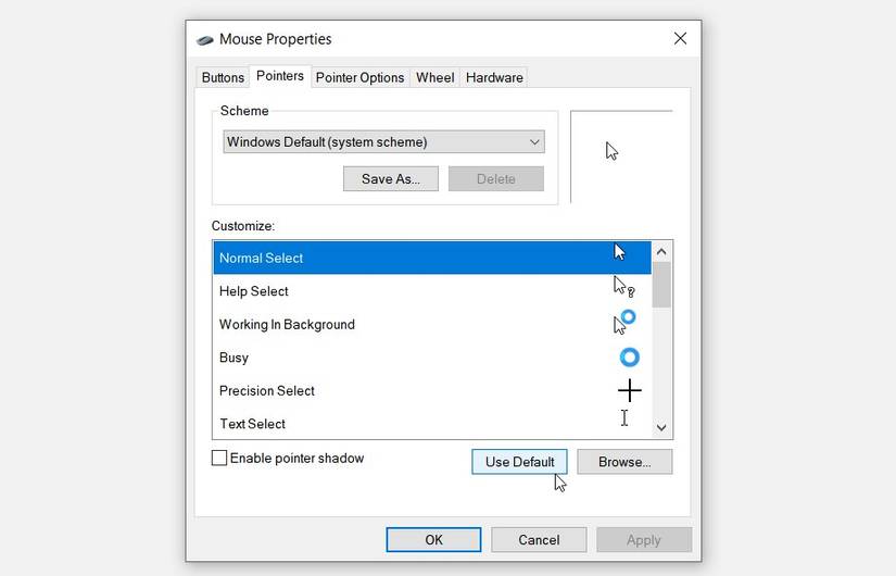 Default Computer Mouse How to Reset the Mouse and Keyboard Settings to Their Defaults on Windows