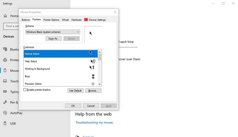 scheme settings