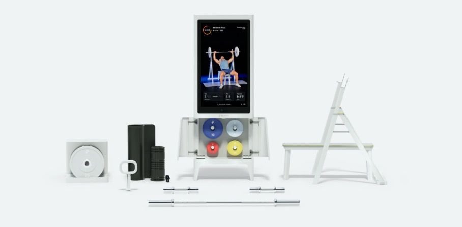 Complete equipment with Tempo fitness mirror