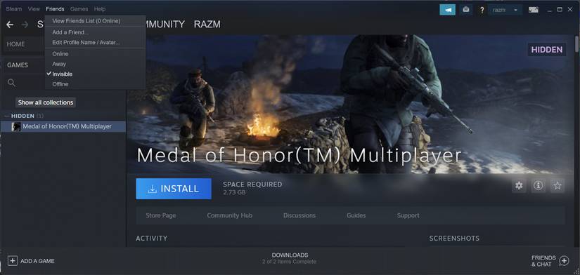 How to Hide Your Steam Activity