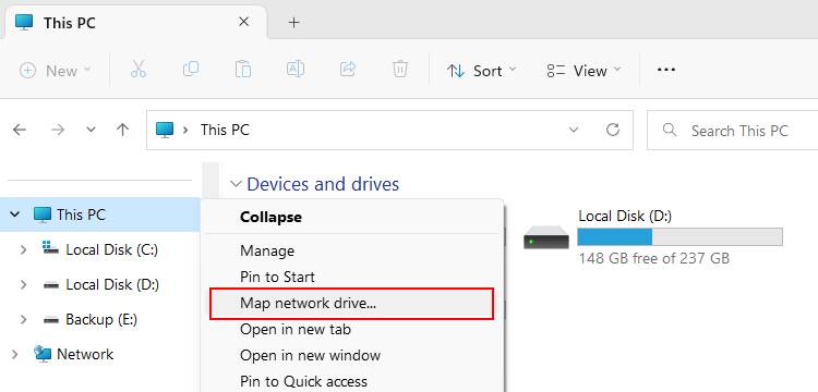 How to Map a Network Drive in Windows 11