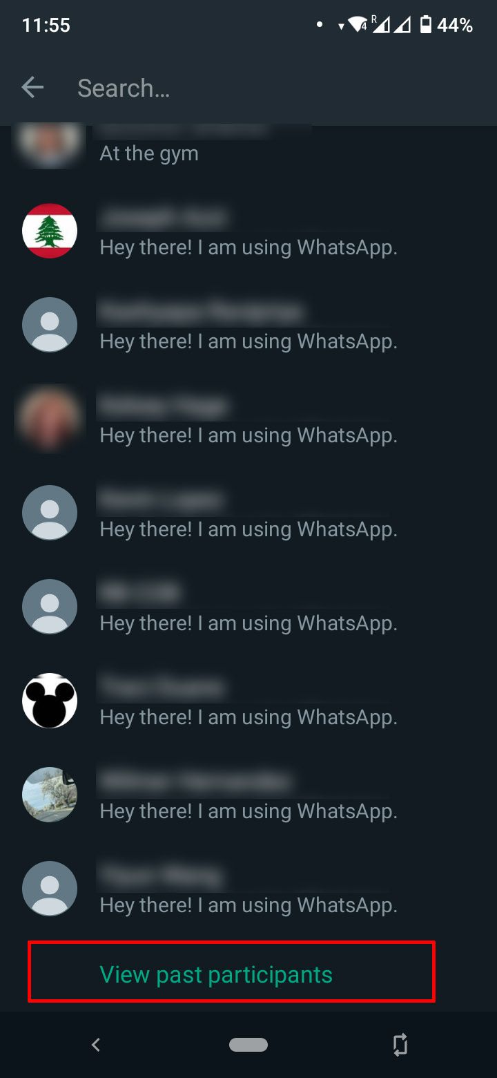 Comment afficher les anciens participants d'un groupe WhatsApp
