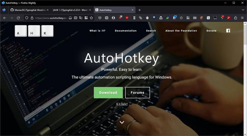 Sitio oficial de AutoHotkey