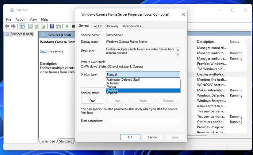 Camera Frame Server How to Fix the Webcam Camera Error Code 0xA00F4289 in Windows 10 & 11