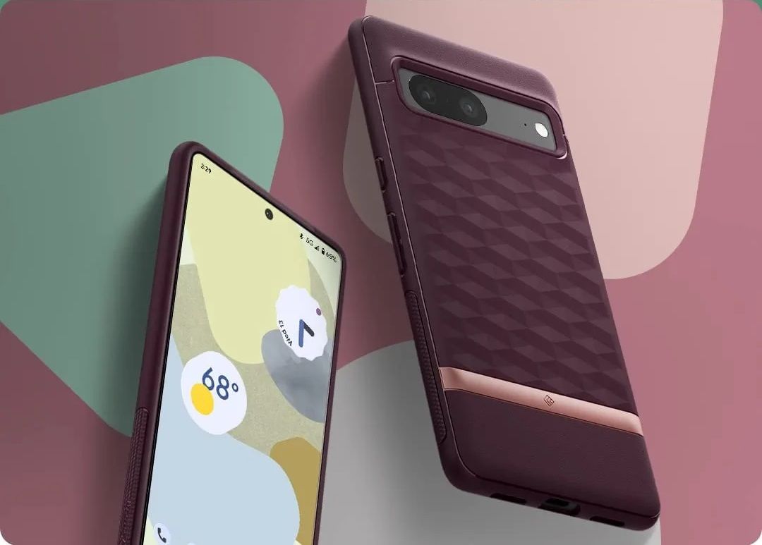 a burgundy-colored caseology parallax case