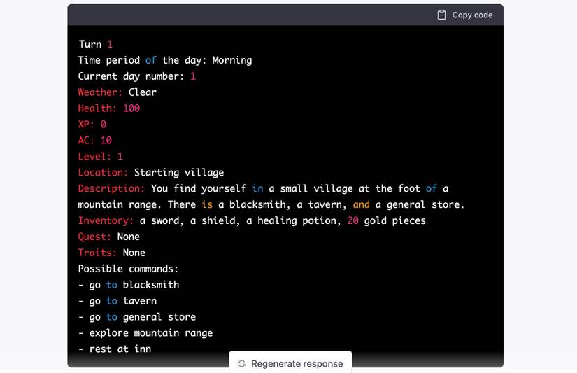 How to Use ChatGPT as a Detailed and Interactive Text-Based RPG