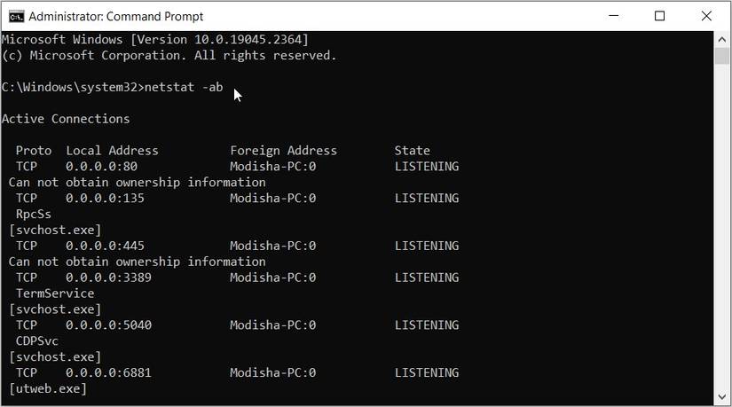 3 Ways to Check for Open TCP/IP Ports on Windows