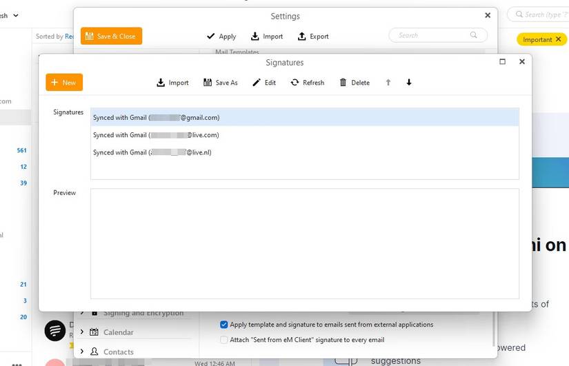 How to Add Different Signatures for Each Email Account in eM Client