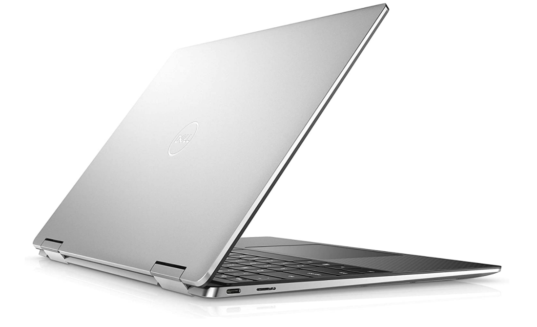 عکسی از پشت Dell XPS 13 2-in-1 9310 در حالت لپ تاپ