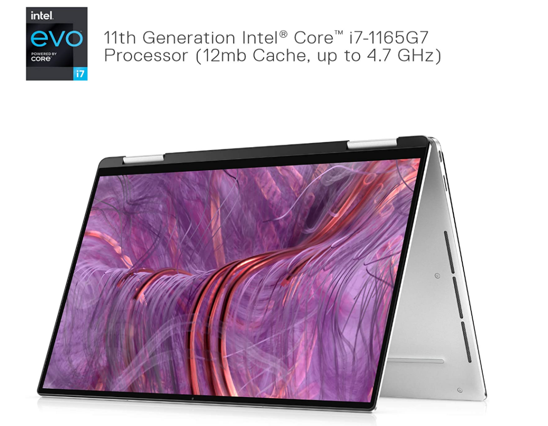 تصویری از Dell XPS 13 2-in-1 9310 در حالت چادر