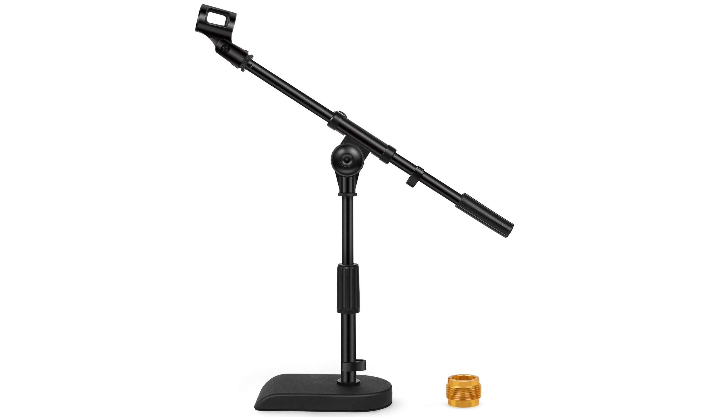 the innogear adjustable microphone stand featuring a counterweight