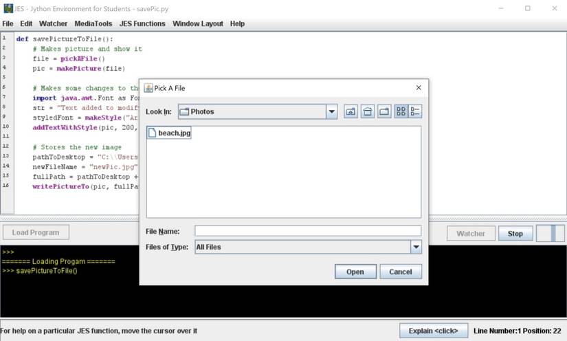 How to Save Images Created in JES Onto Your Computer