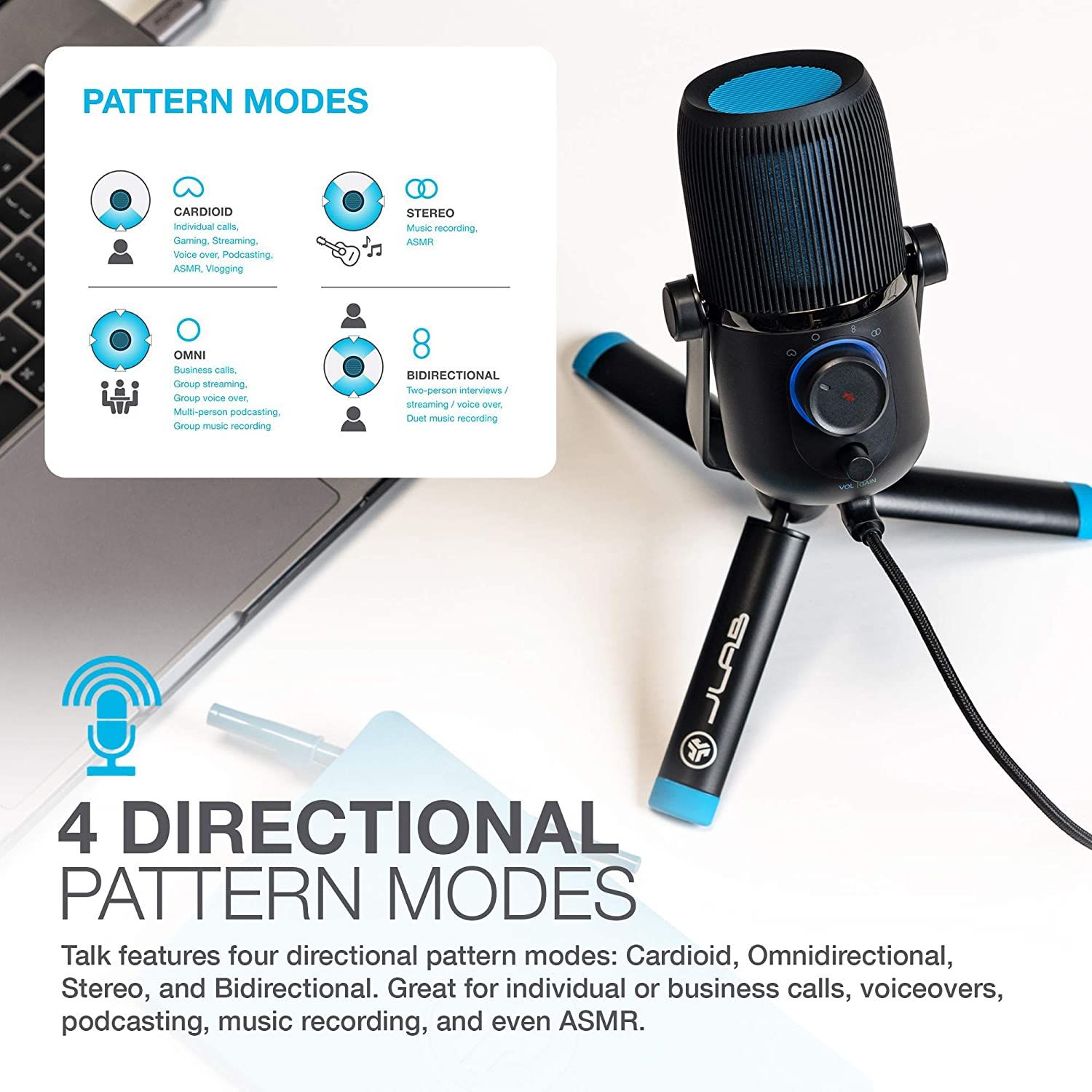 JLab Talk USB Microphone direction