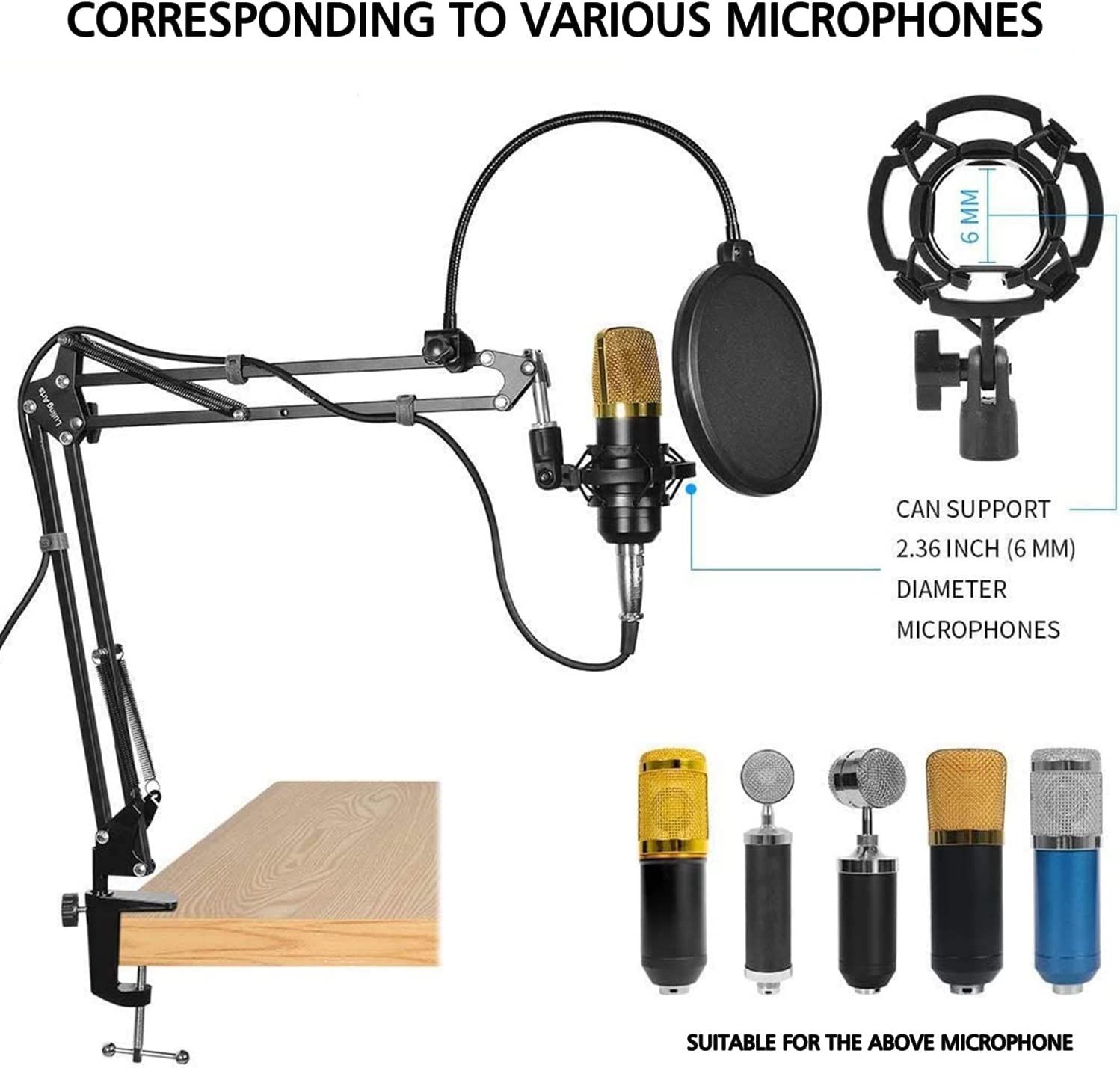compatible microphones for the luling arts microphone arm