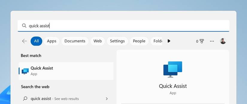 How to Start the Quick Assist Tool in Windows 11