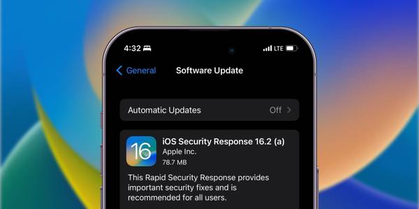 Rapid Security Response Update prompt on iPhone