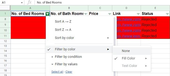 How to Sort and Filter by Color in Google Sheets