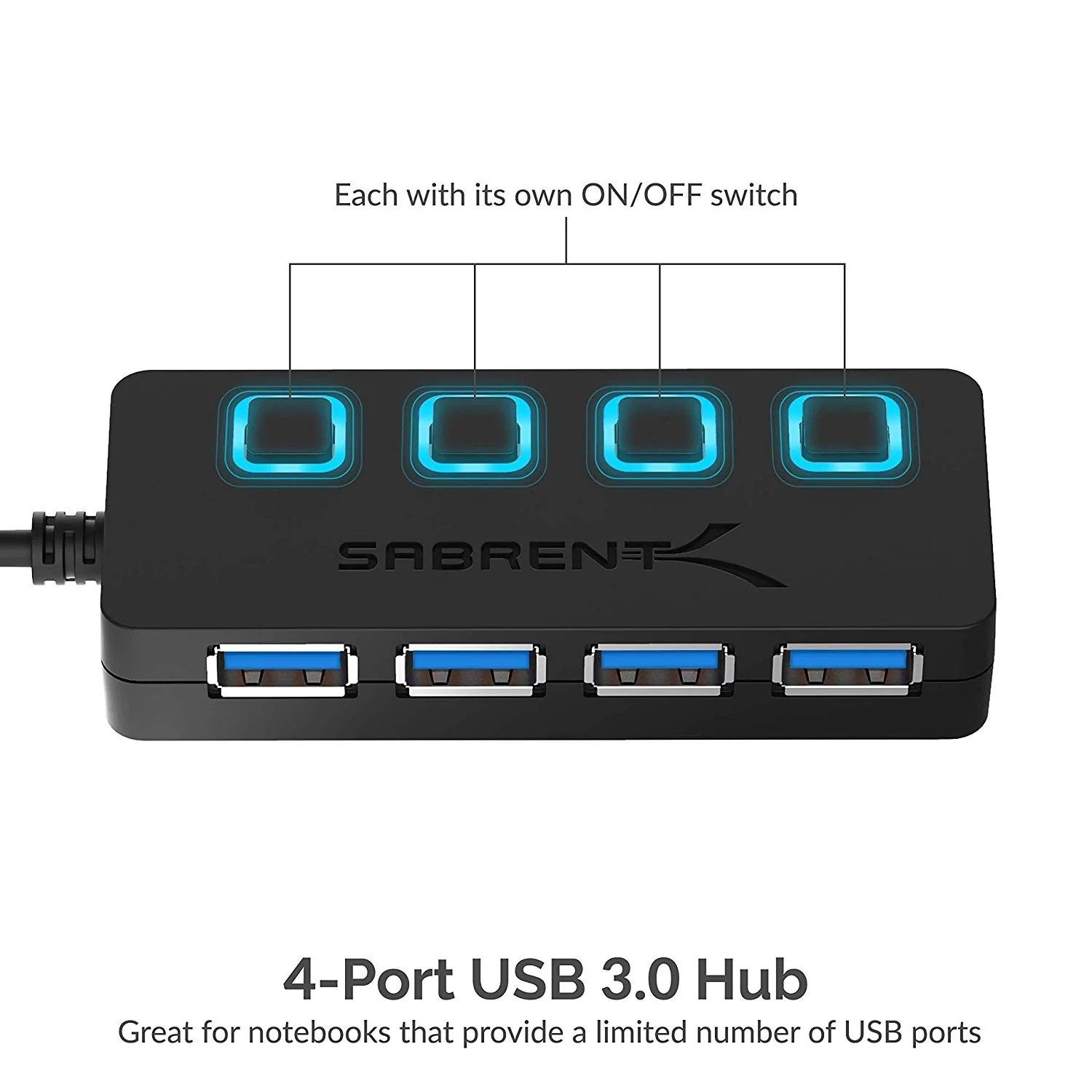 Sabrent 4-Port USB 3.0 Hub-1