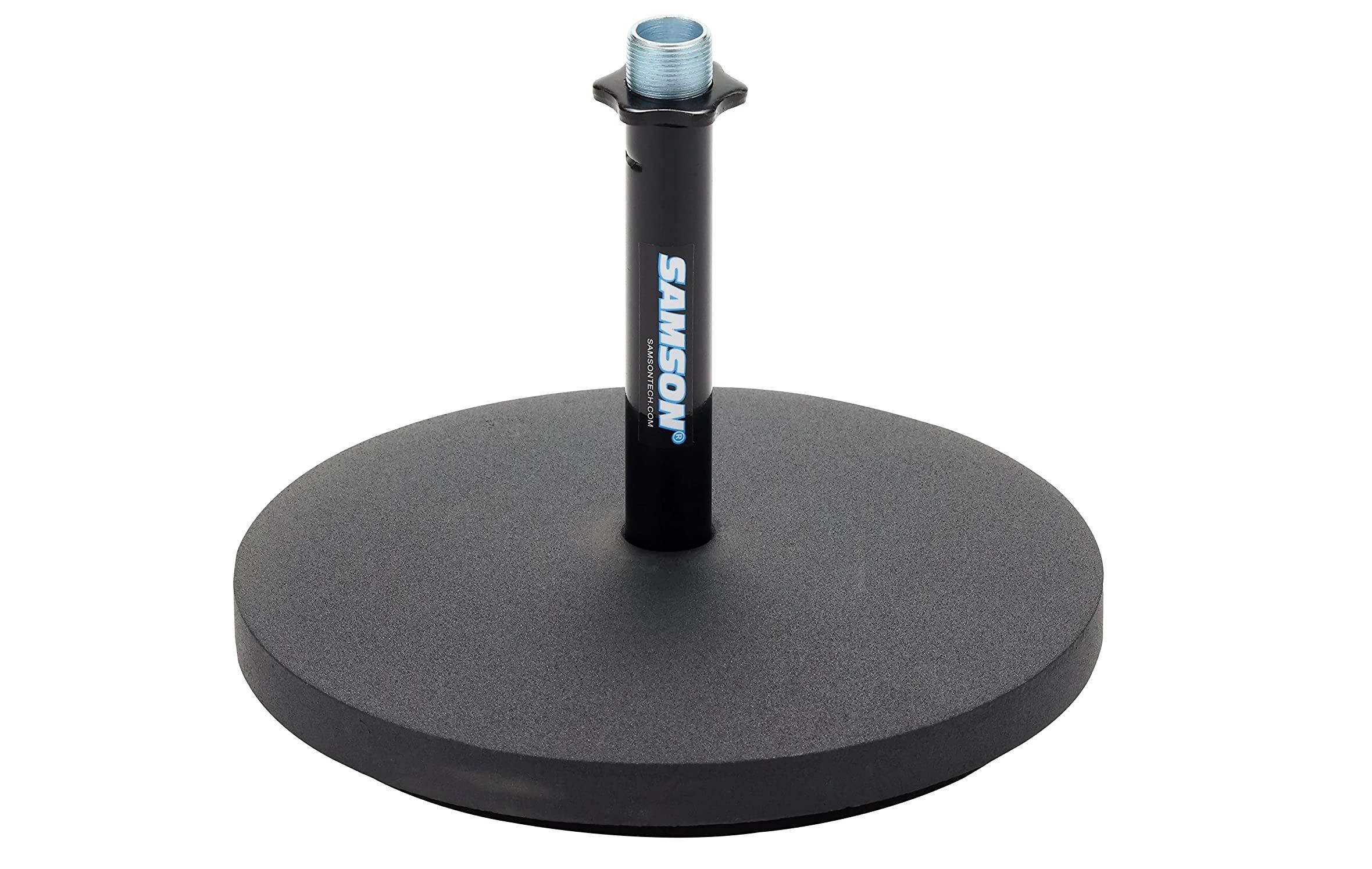 the samson md5 microphone stand featuring a metal base