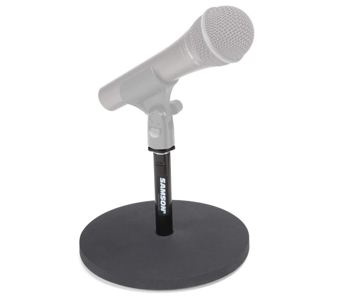 the samson md5 microphone stand featuring a compatible microphone