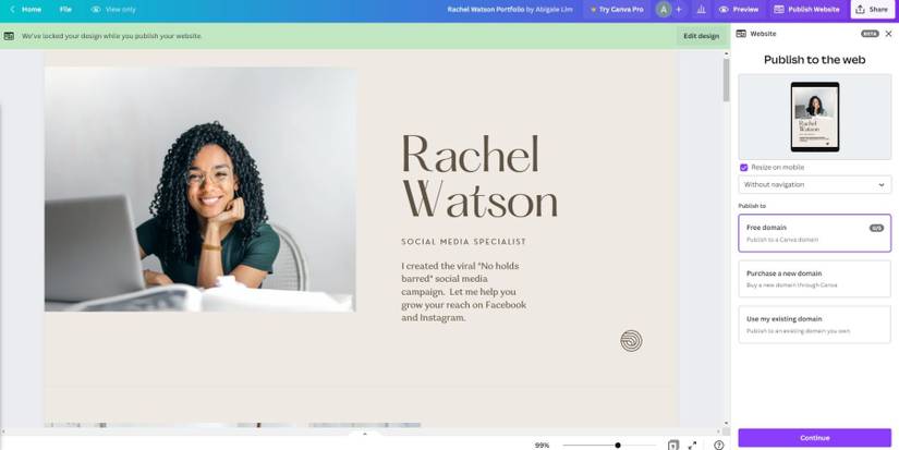 How to Create a Free Mobile-Ready Portfolio With Canva