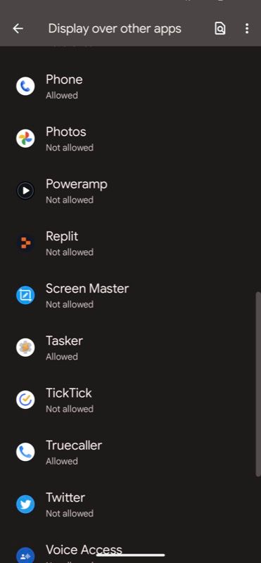 draw over other apps settings in pixels