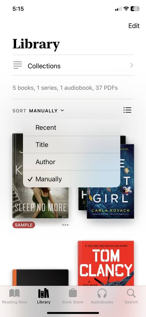 Library Insert Sort Book How to Organize Your Books in Apple Books