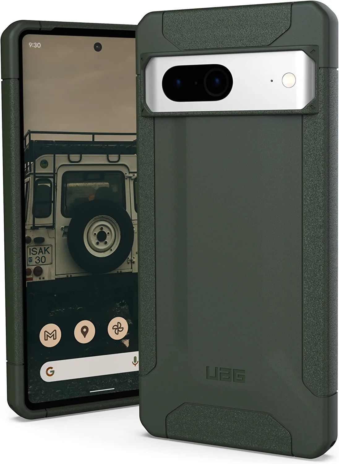 the front and back of a urban armor gear scout case