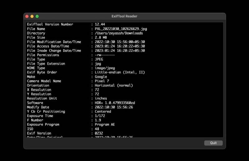 Metadata Finder 4 Ways to View an Image's EXIF Metadata on a Mac