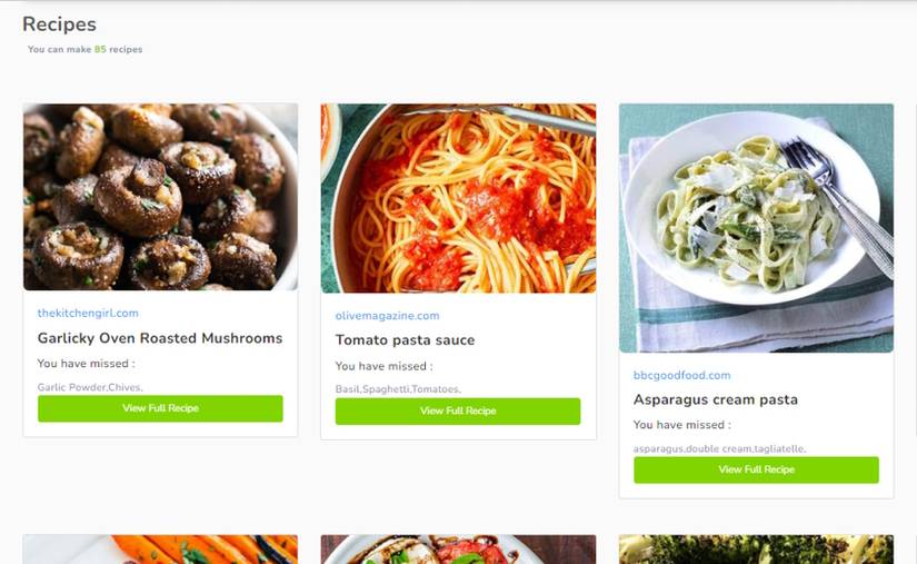 8 Recipe Generator Tools to Eat Well and Avoid Food Waste