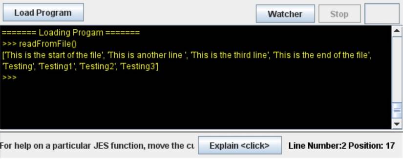 How to Read and Write Files in a JES Application
