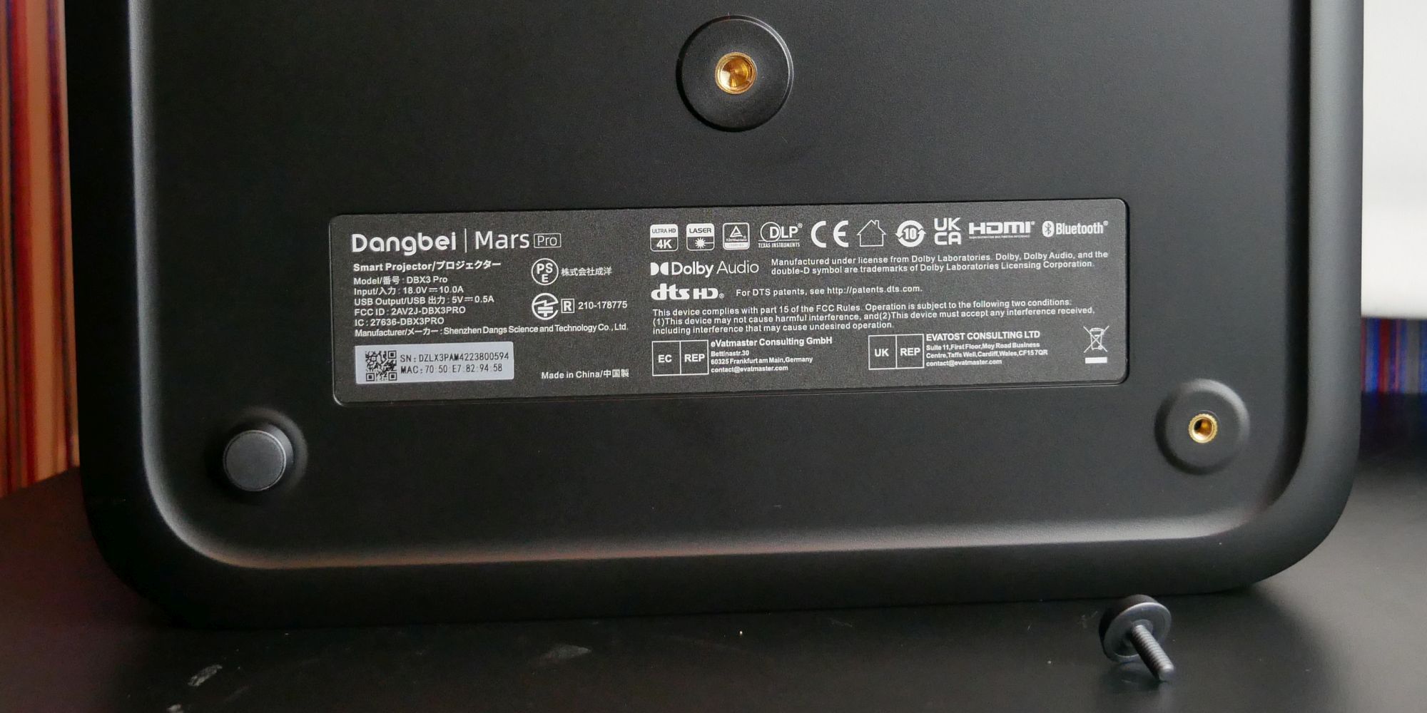 Dangbei Mars Pro 4K UHD ALPD Smart Laser Projector 3D Keystone HDR10  (4GB+128GB)