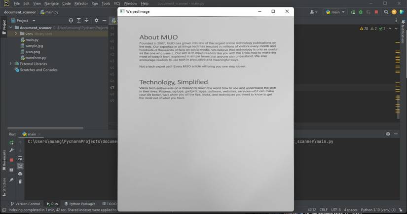 How to Create a Document Scanner Using Python