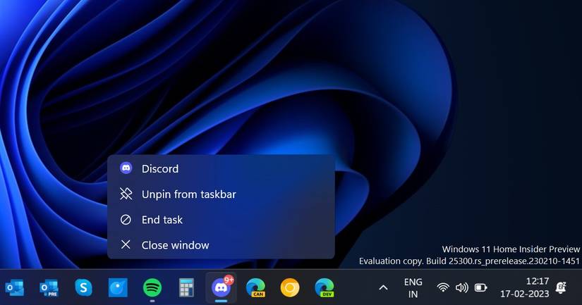 How to Enable an "End Task" Option on the Windows 11 Taskbar