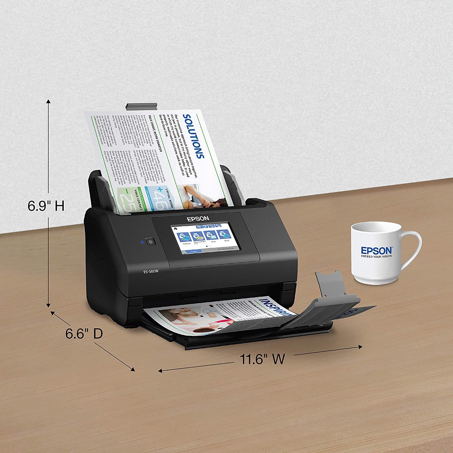 ابعاد اسکنر خانگی epson workforce es-580w